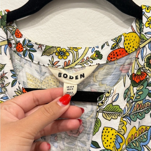 Boden Multicolor Floral Midi Dress - Picture 3 of 7